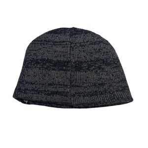 Gilly Hicks Charcoal Grey Black Space Dye Knit Beanie Hat OSFM RN135007